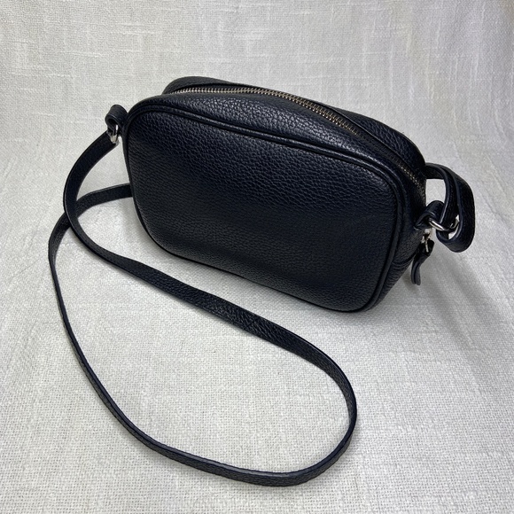 Corder London Cross Body Black Pebble Leather Zip Closure Purse - Picture 1 of 15